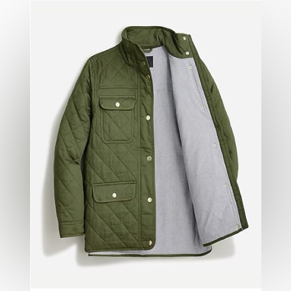 Jcrew Downtown Field Jacket, Green, X-Small, NWT - Picture 4 of 5